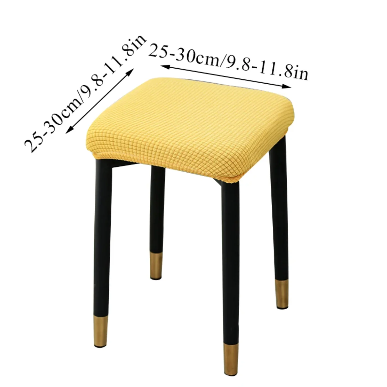 Dressing Table Stool Cover Elastic Square Seat Cover Dust Cover Removable Slipcover Stretch Chair Protector Cover Living Room