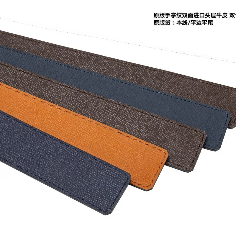 Handmade Premium 3.8cm Width Genuine Leather Belt for Men – Textured Dot Pattern Full-Grain Cowhide Strap, No Buckle, Reversible