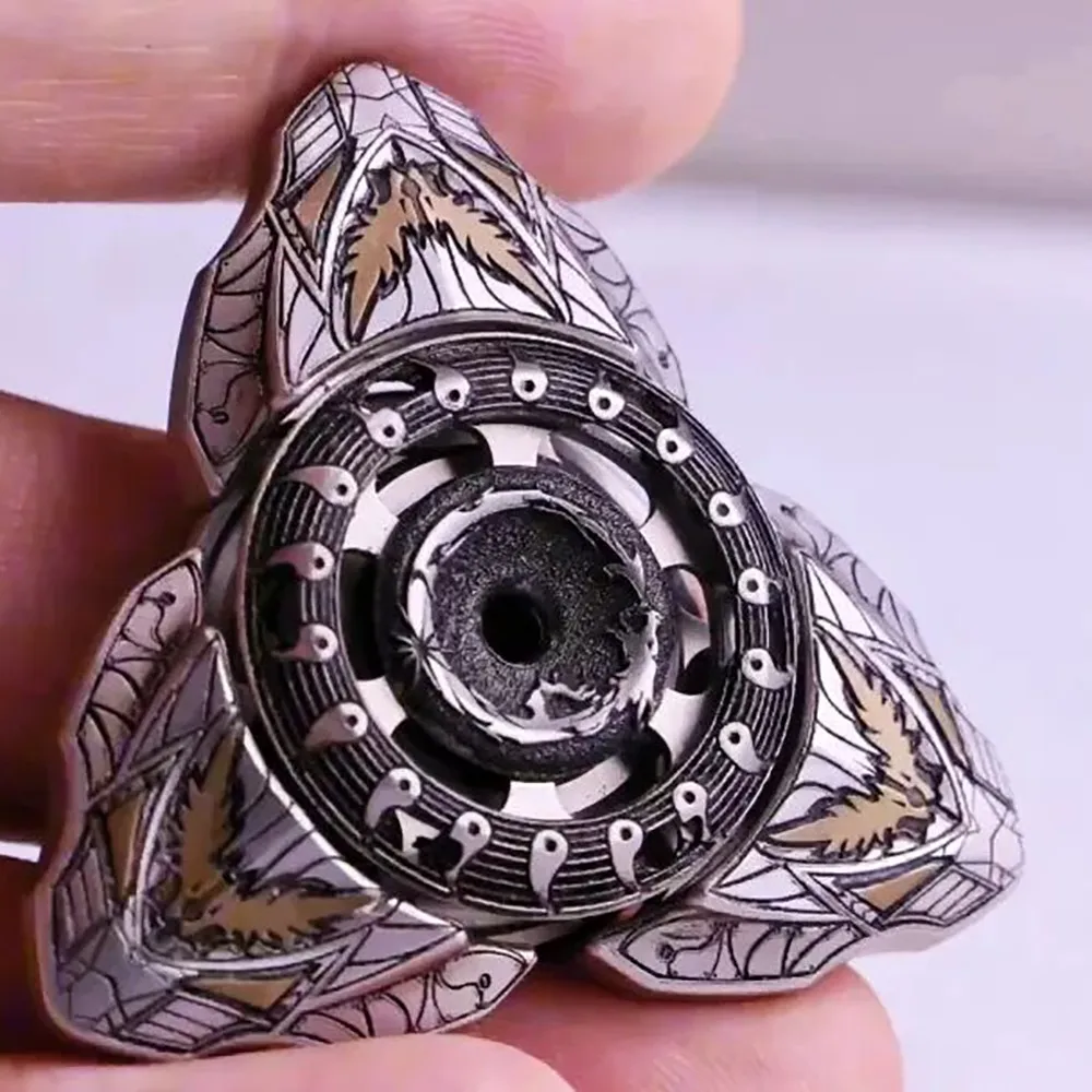 STABILLE EDC-Sondermaterialien Fidget Spinner Fidget-Spielzeug für Erwachsene High-Speed Attack Spinning Three-Blade Fidget Spinner