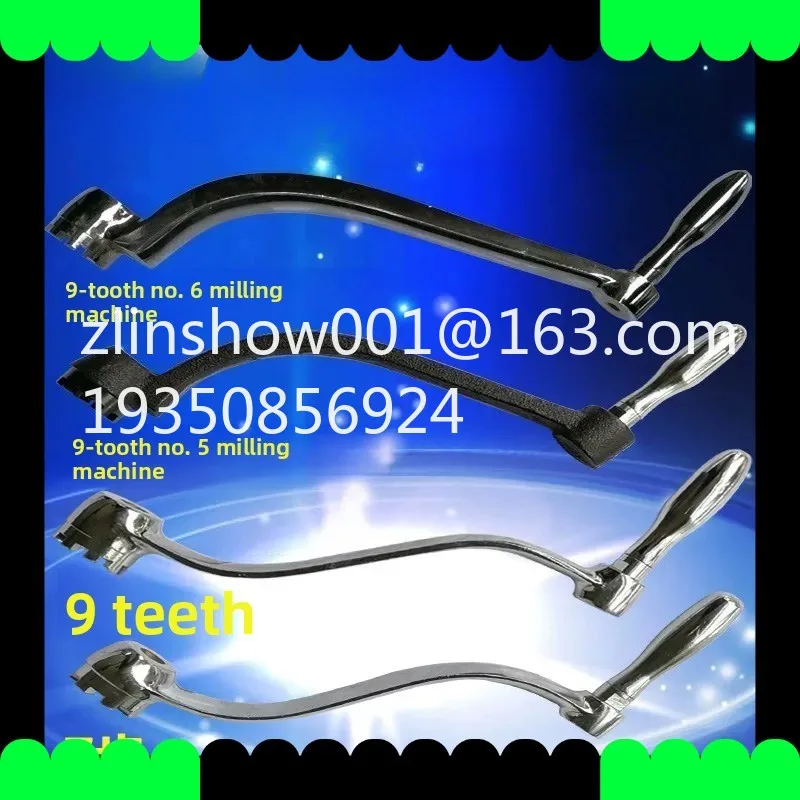 Turret milling machine accessories Milling machine table up and down wrench 9-tooth rocker C83 + 84 machine tool crank handle