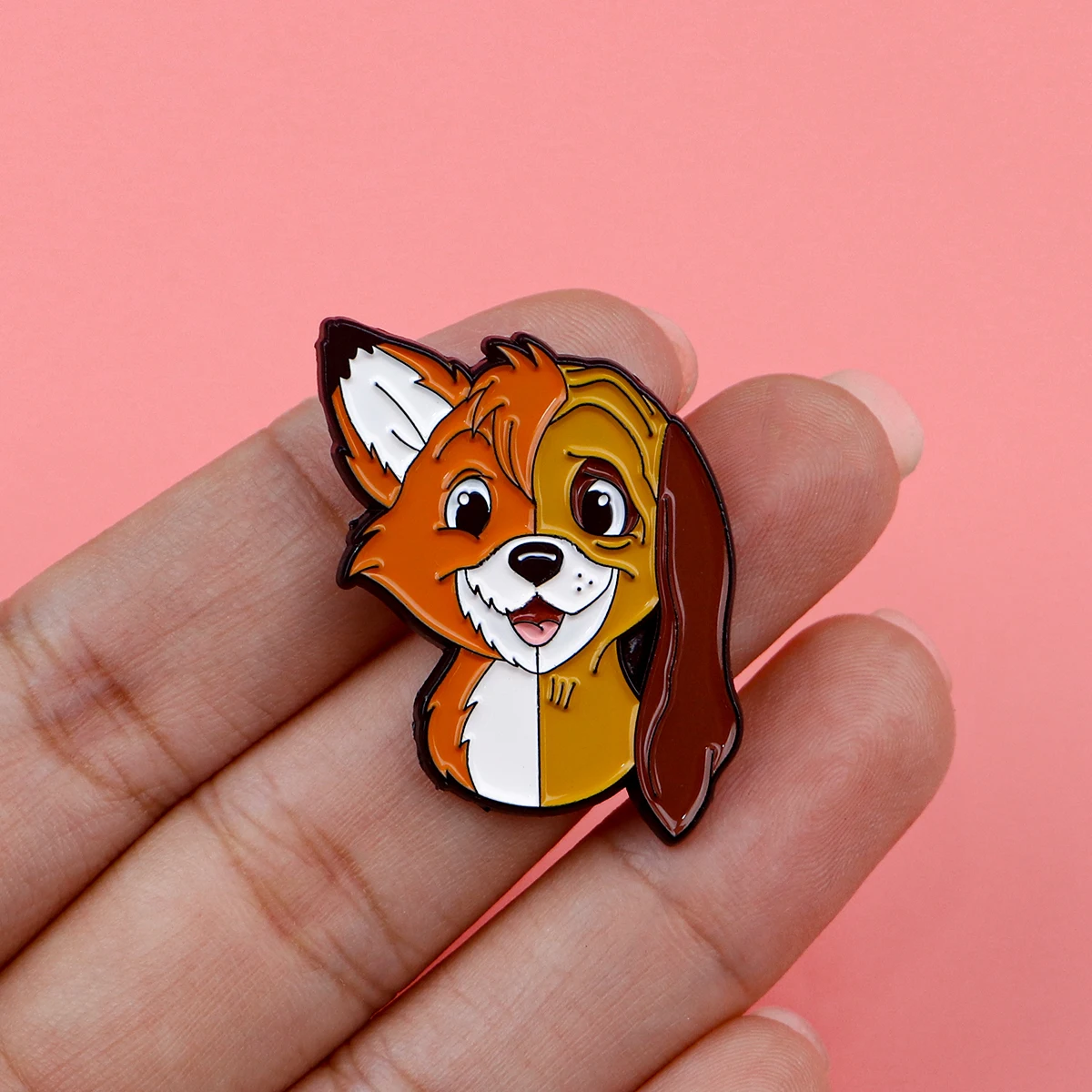 Fox and Hunting Dog Enamel Pin Badges on Backpack Lapel Pins Brooches on Clothes Jewelry Accessories