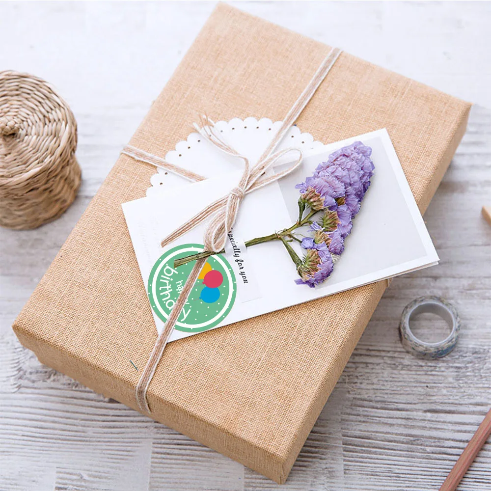 ملصقات عيد ميلاد سعيد مستديرة لديكور الحفلات ، ملصق ختم مغلف ، تغليف هدايا ، ملصق بطاقة معايدة لاصق ، 50-42