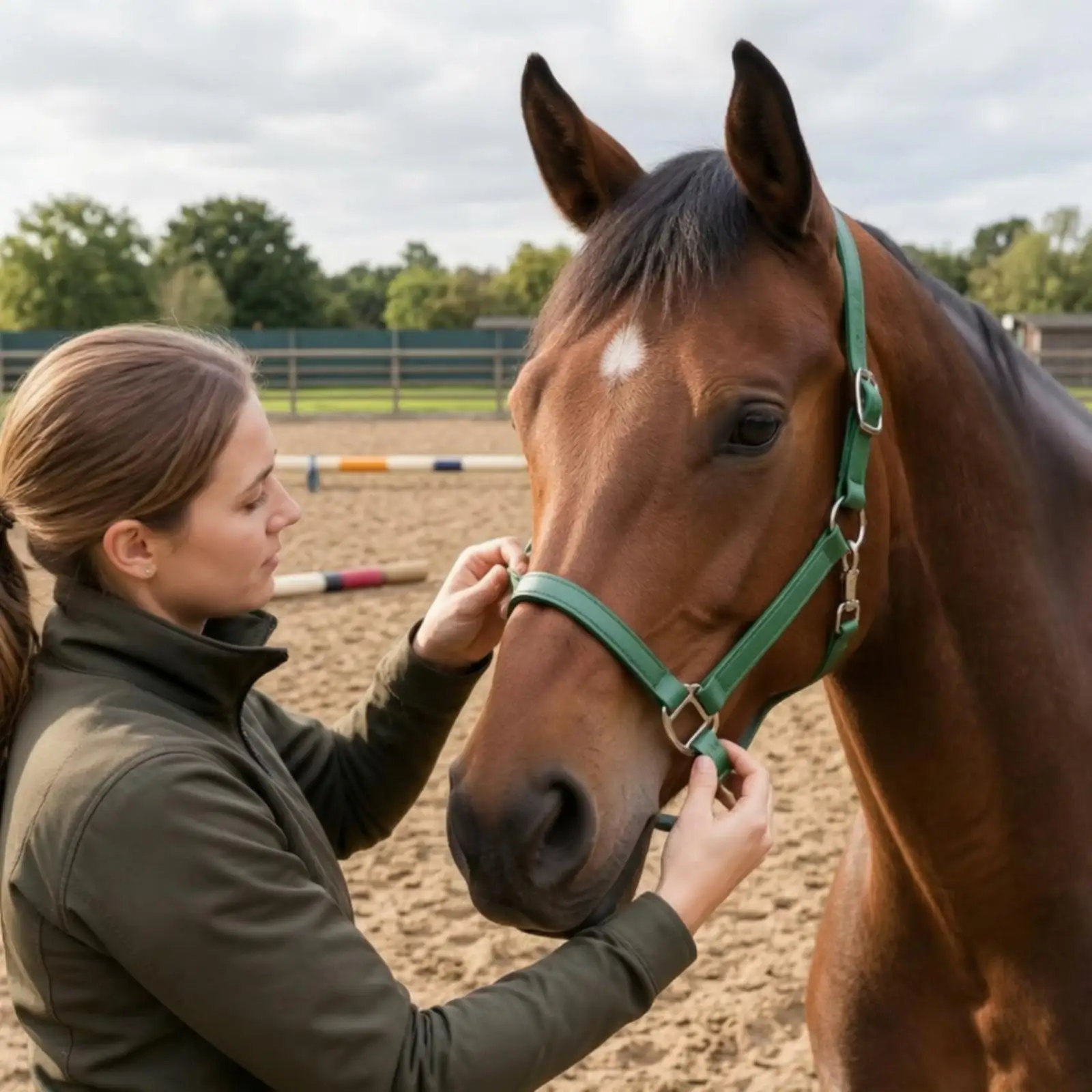 Multipurpose Horse Halter for Grooming and Handling with Durable TPU Build and Metal Attachments