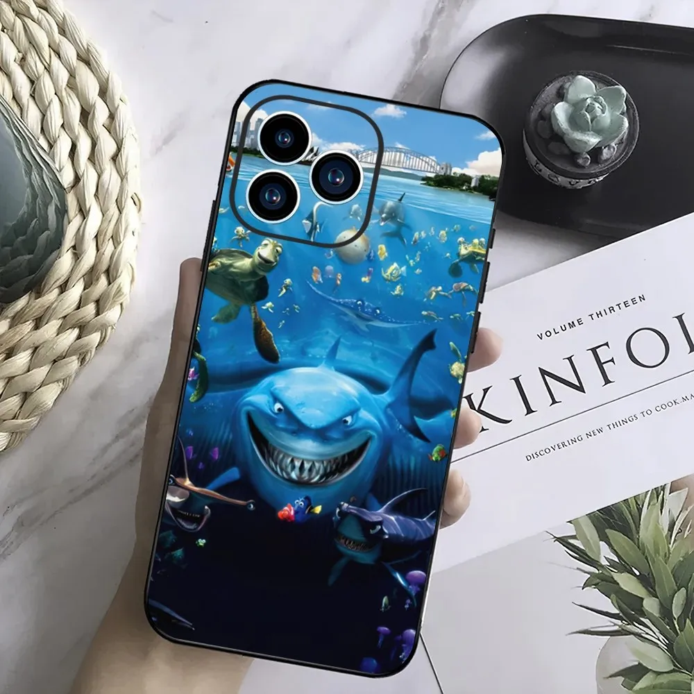 MINISO DISNEY Finding Dory Phone Case For Samsung Galaxy S24 S23 S22 S21 S20 FE S10 S9 S10E Plus Ultra Lite 5G Black Phone Case