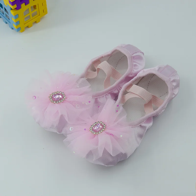 Children\'s Dance Shoes Classical Performance Ballet Specialized Girl\'s Dance Shoes Training Cat Claw Shaped Shoes