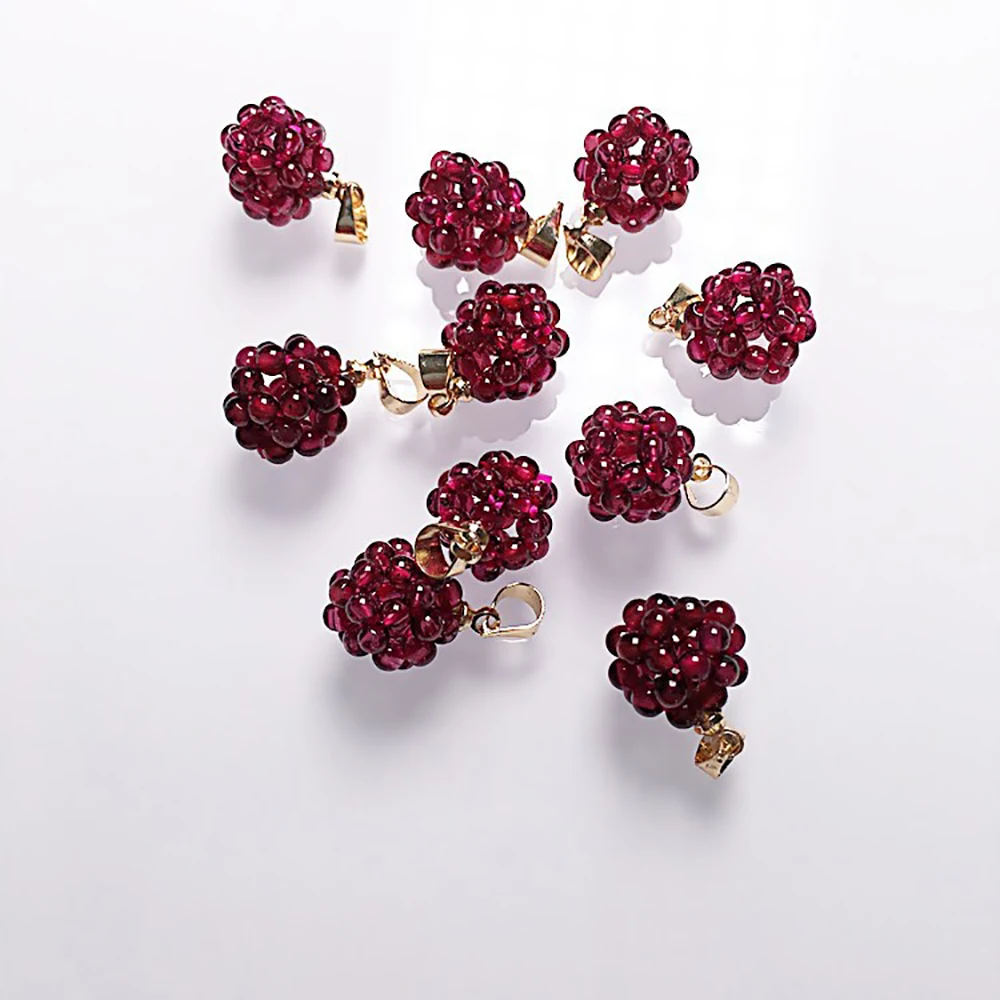 10pcs/lot Mix DIY Glass Fruit Pomegranate Shaped For Charms Bracelet Pendant