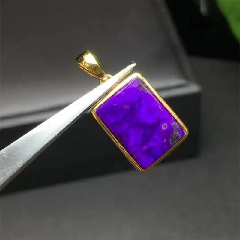 S925 Natural Sugilite Pendant Female For Women Trendy Irregularity Chain Wedding Jewelry Gift 1PCS