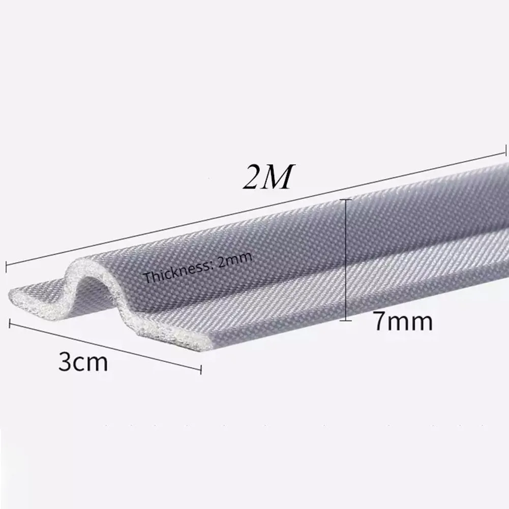 1 Pcs 2M Sealing Strip Multifunctional W/ Adhesive Casement Window Seal Strip Wearable Sliding Door Gap Strip For Home Decor