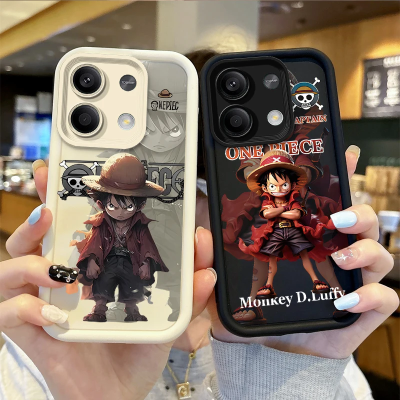 O-One Piece Cartoon Soft Case For Redmi Note 13 12 Pro Plus 5G Note 13 12 11 10 9 Pro 12C 10C 9C A2 A1 Silicone Protective Cover