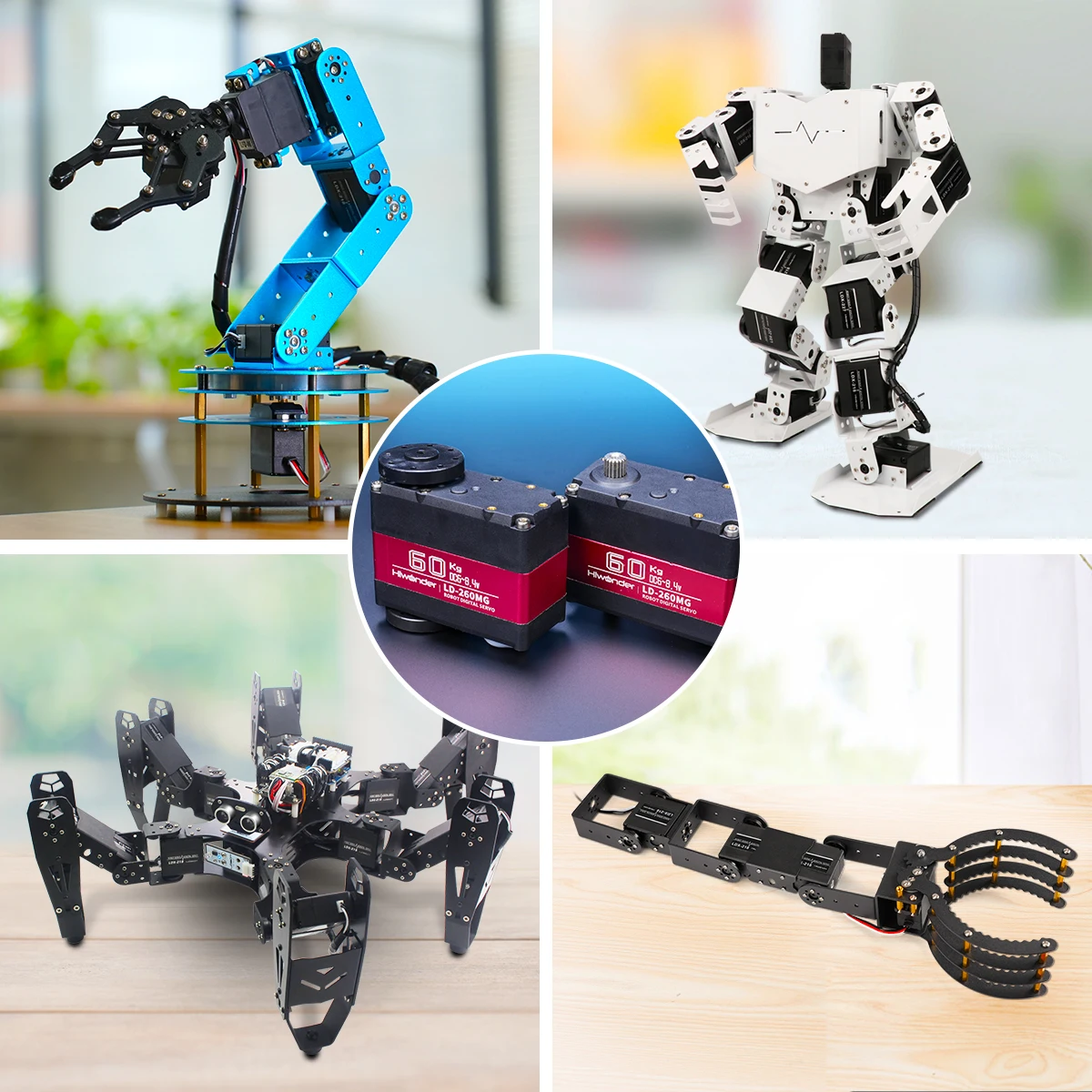 Hiwonder LD-260MG 60KG High Torque RC Car Double Shaft Digital Servo