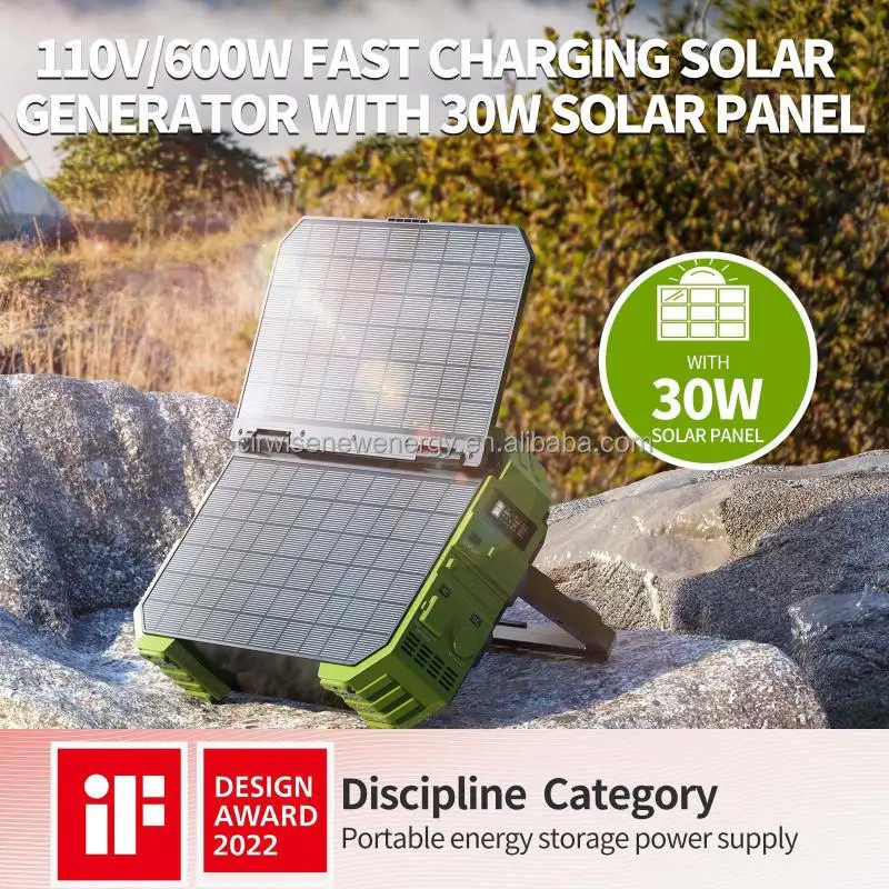 Outdoor Travel Camping Emergency Electric Supply Foldable Solar Panel Power Station LifePo4 1600W Portable Power Generator