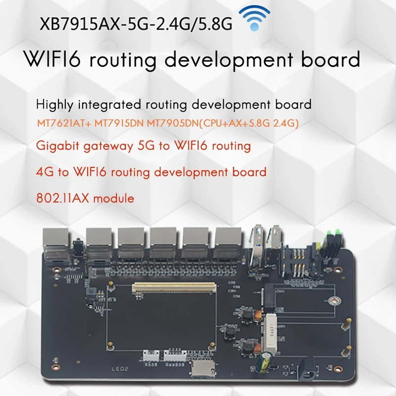 Hot WIFI 6 Routing Module Gigabit Gateway 5G 4G To Wifi6 Routing 5G-2.4G/5.8G 11AX Development Board