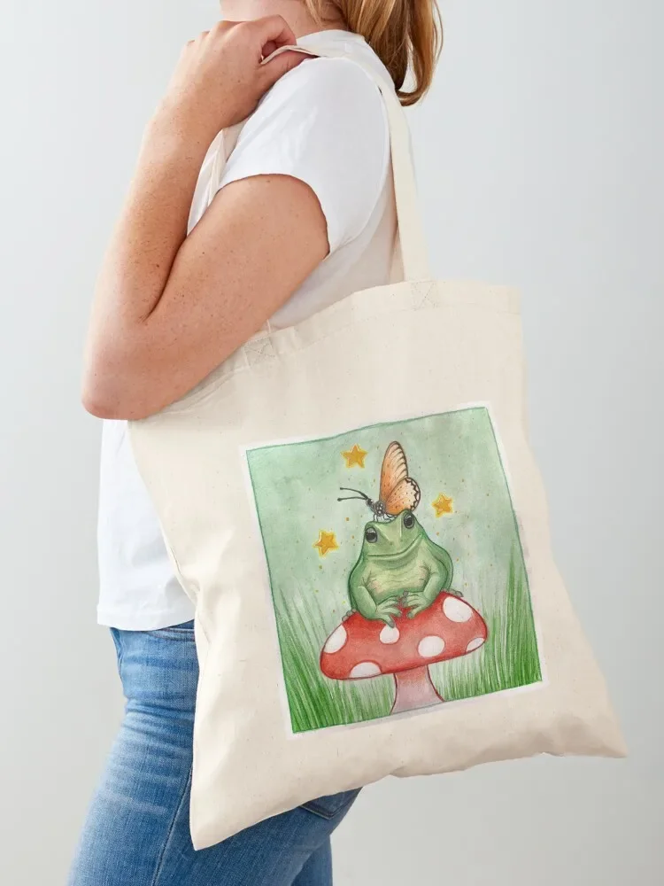 

Frog friend Tote Bag tote men canvas personalized foldable reusable