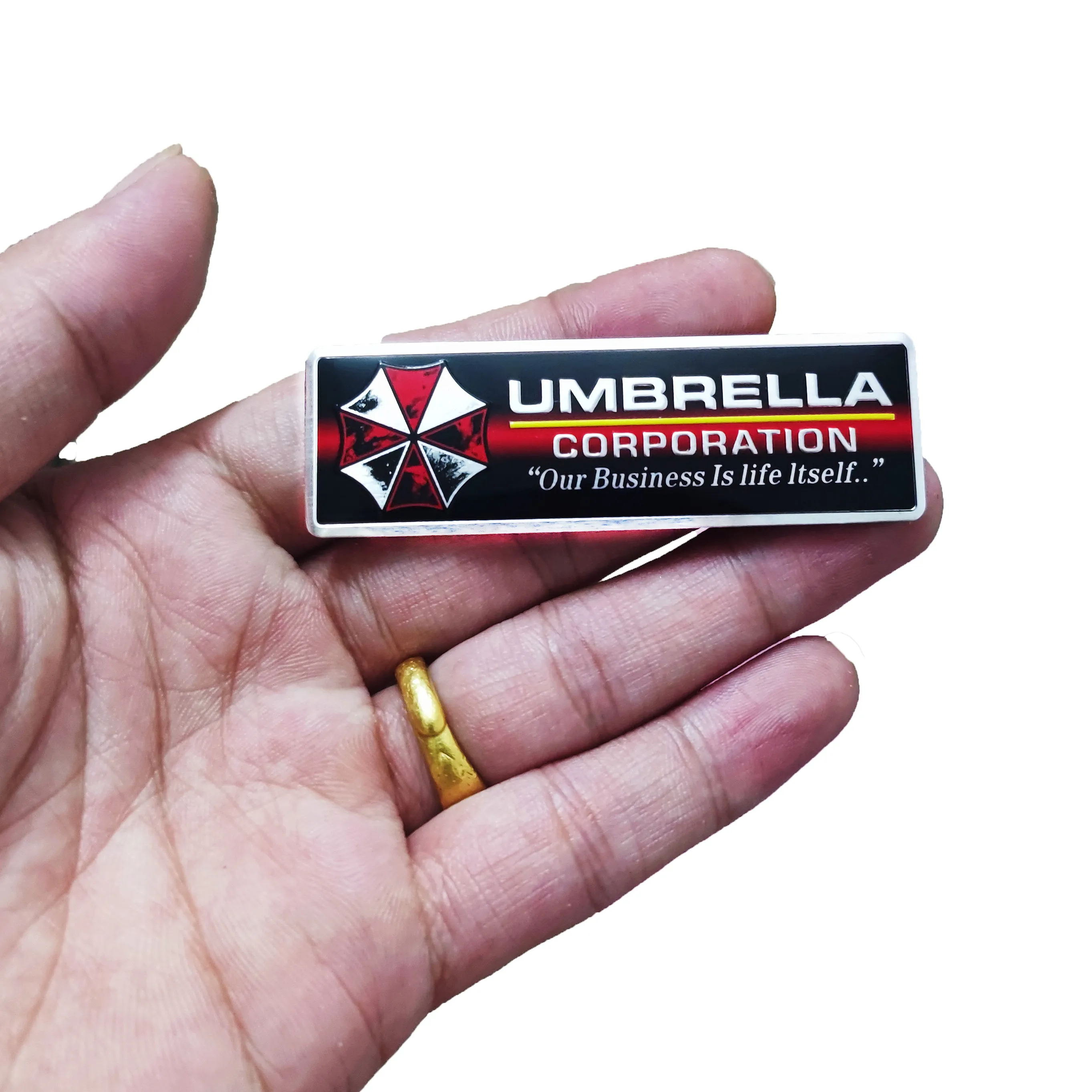 4 teile/satz Motorrad Aluminium Aufkleber Regen Regenschirm Unternehmen Emblem Tank Helm Gepäck Aufkleber Auto Modifikation Zubehör