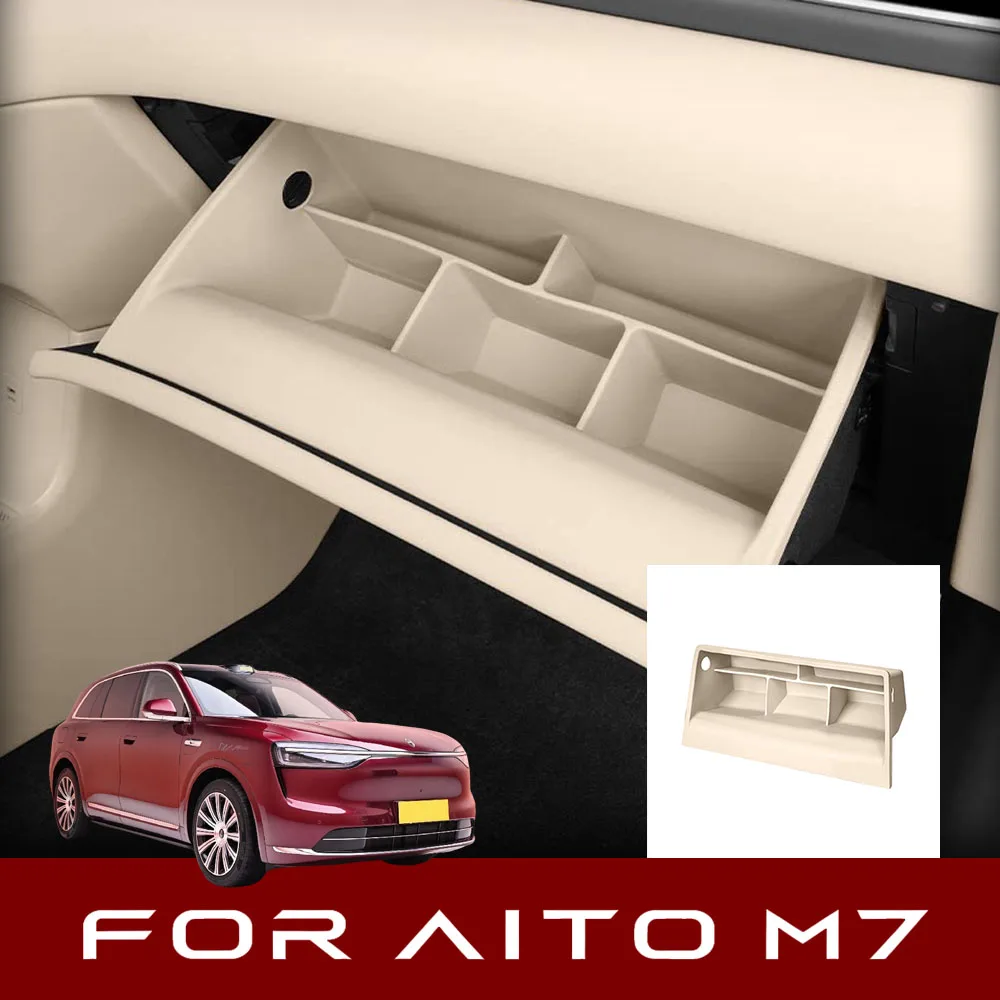 

Силиконовый коврик для перчаточного ящика оригинального цвета автомобиля, подходит для нового AITO M7 2026, специальный органайзер для пассажирского отсека, детали для модификации автомобиля