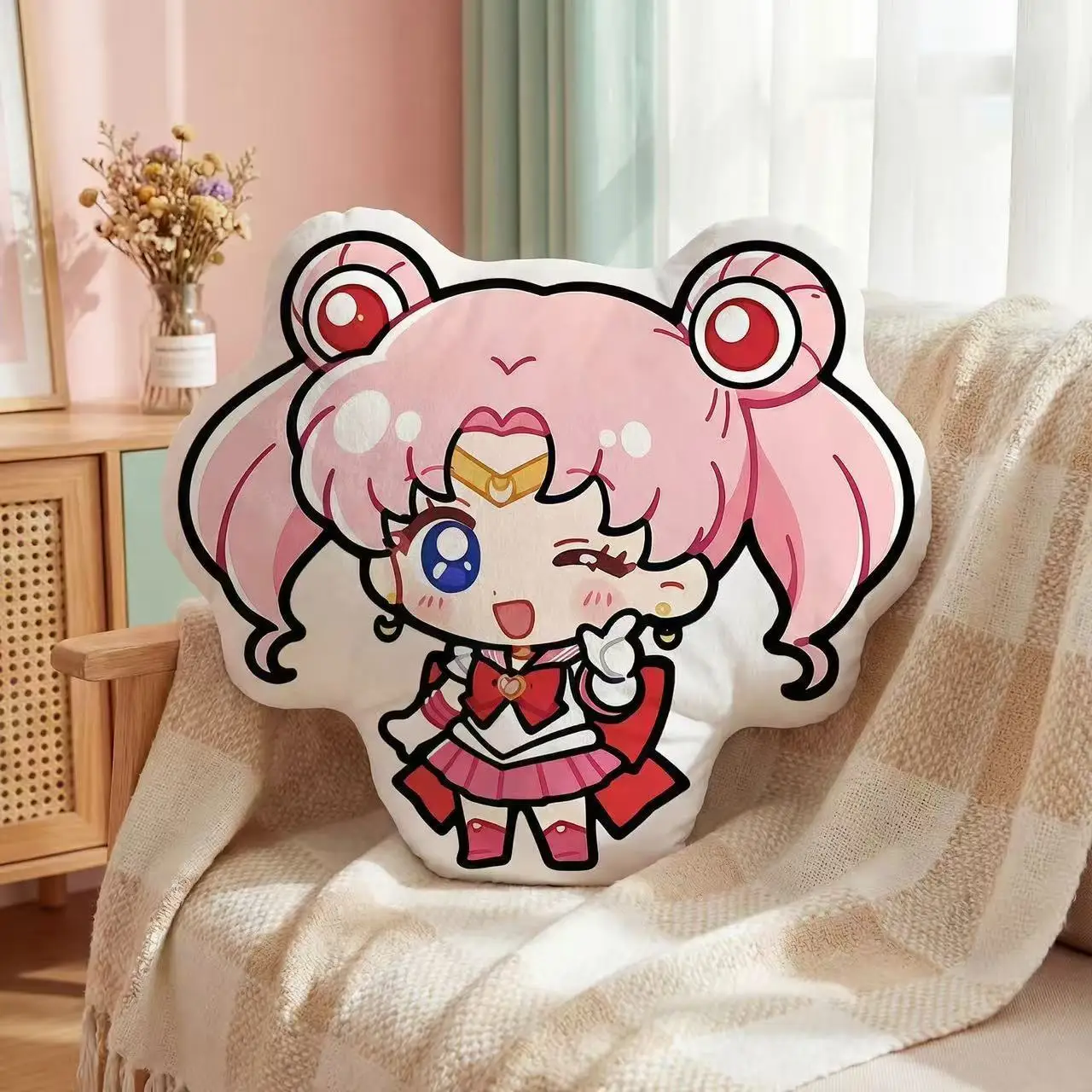 Cute Sailor Moon Plush Toy Throw Pillow Multi Style Portable Cartoon Peripherals Sofa Cushion Anime Headboard Back Birthday Gift