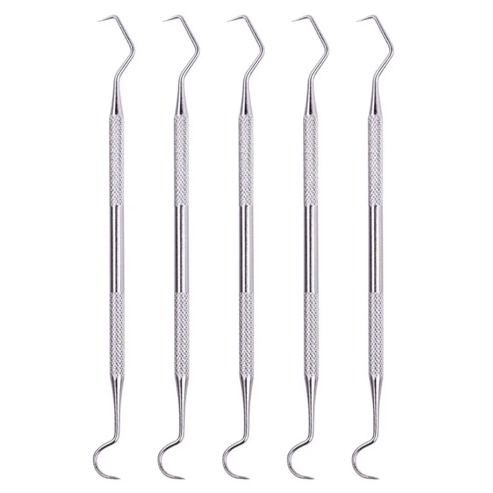 Double Head Dental Tool Stainless Steel Teeth Clean Hygiene Explorer Probe Hook Pick Oral Care Remover Tooth Stains And Tartar
