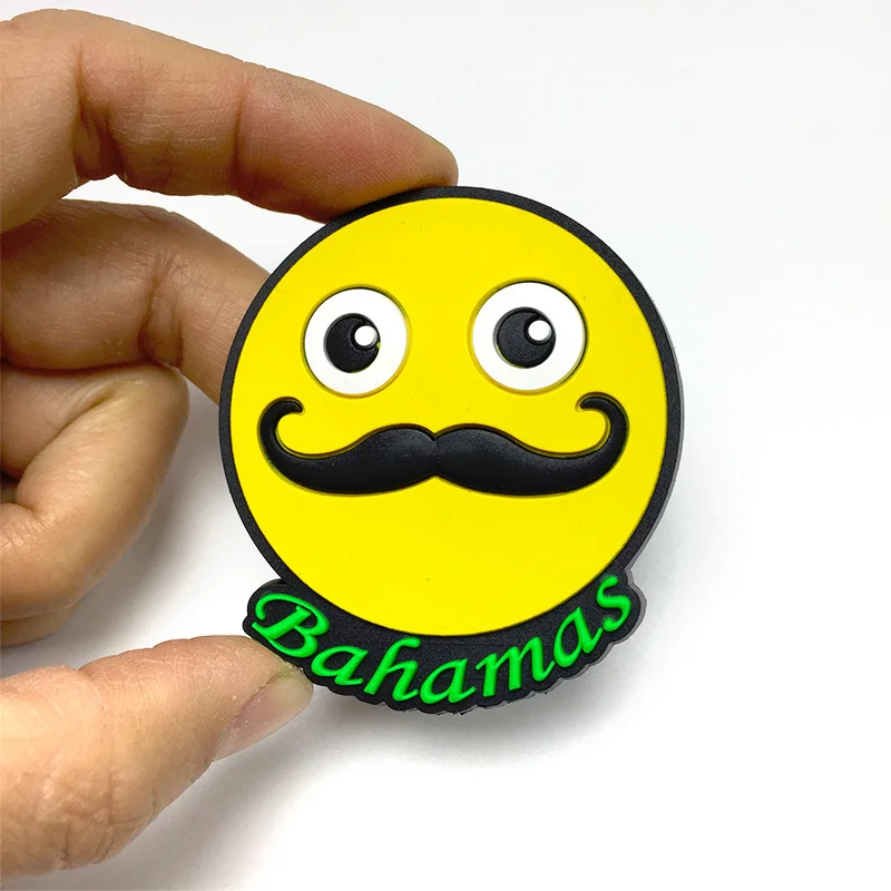 

Bahamas Smiley Mustache Fridge Magnet - 3D Resin Bahamas-themed Home Decor Imanes Nevera Room Decoration Magnets for Fridge