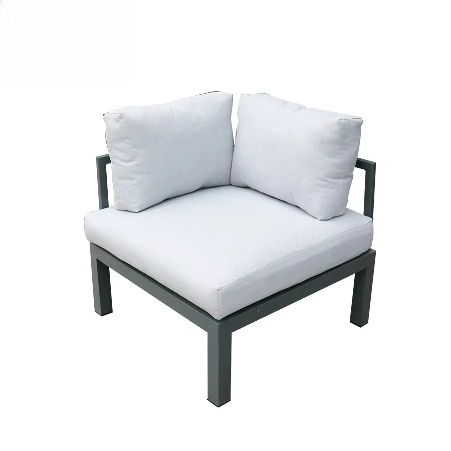 دفعة خارجية حديثة أثاث من القماش المقاوم للماء مجموعة أريكة خارجية للحديقة #5