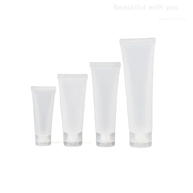 

Empty Refillable Plastic Squeeze Tubes Transparent Cosmetic Containers Soft Tube Travel Bottle