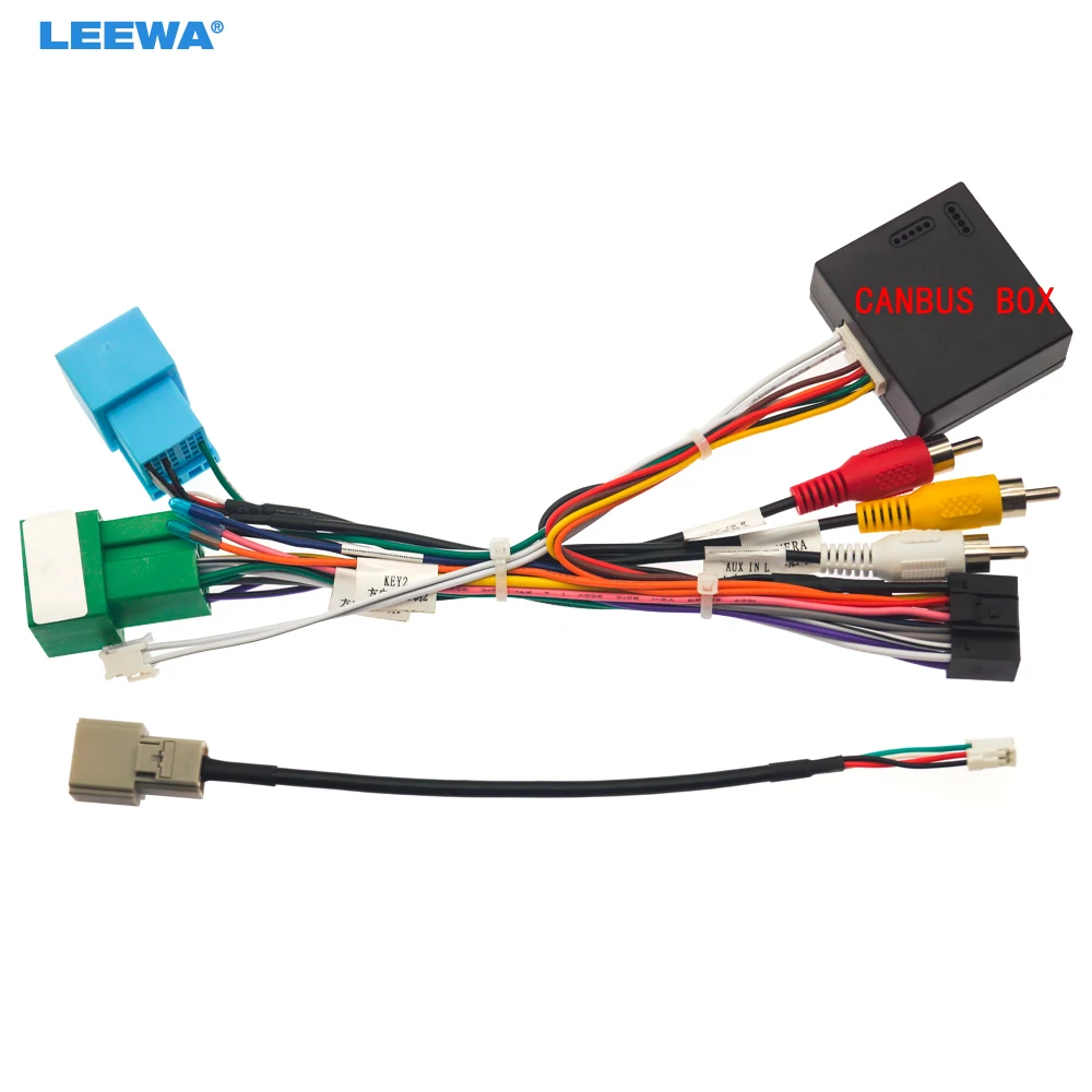 LEEWA Car 16pin Power Cord Wiring Harness Adapter With Canbus Box For  Fait Egea 2023+ Fait Toro 2020-2024 Installation Head Uni