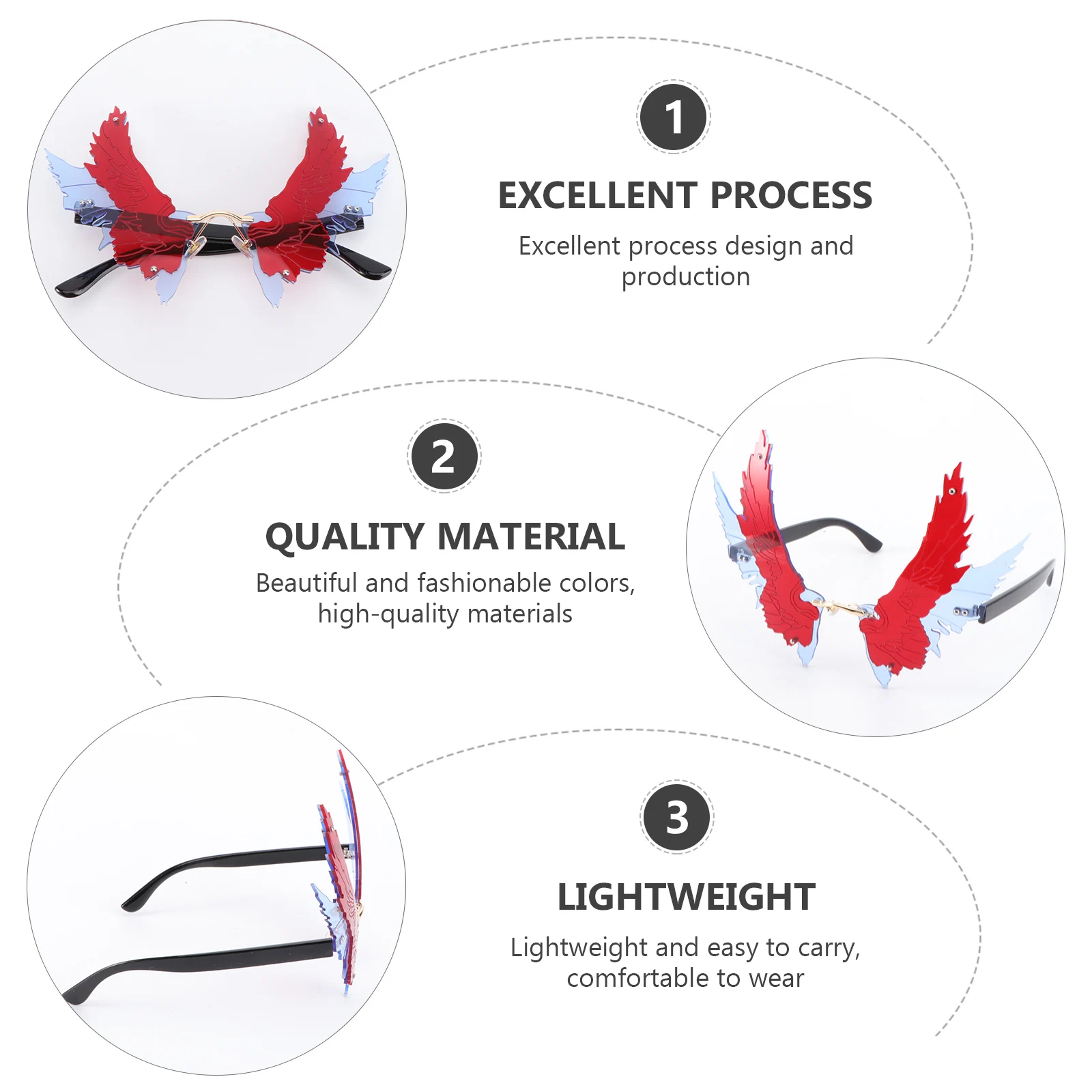 

Sunglasses Photography Prop Props Party Decorative Decorate Red and Women