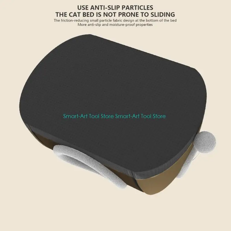 E1PB Combined Puss Shelter Removable Roof Plan Warm Soft Pad Season Ventilated Mat Not Slip Base Permanent Fabric