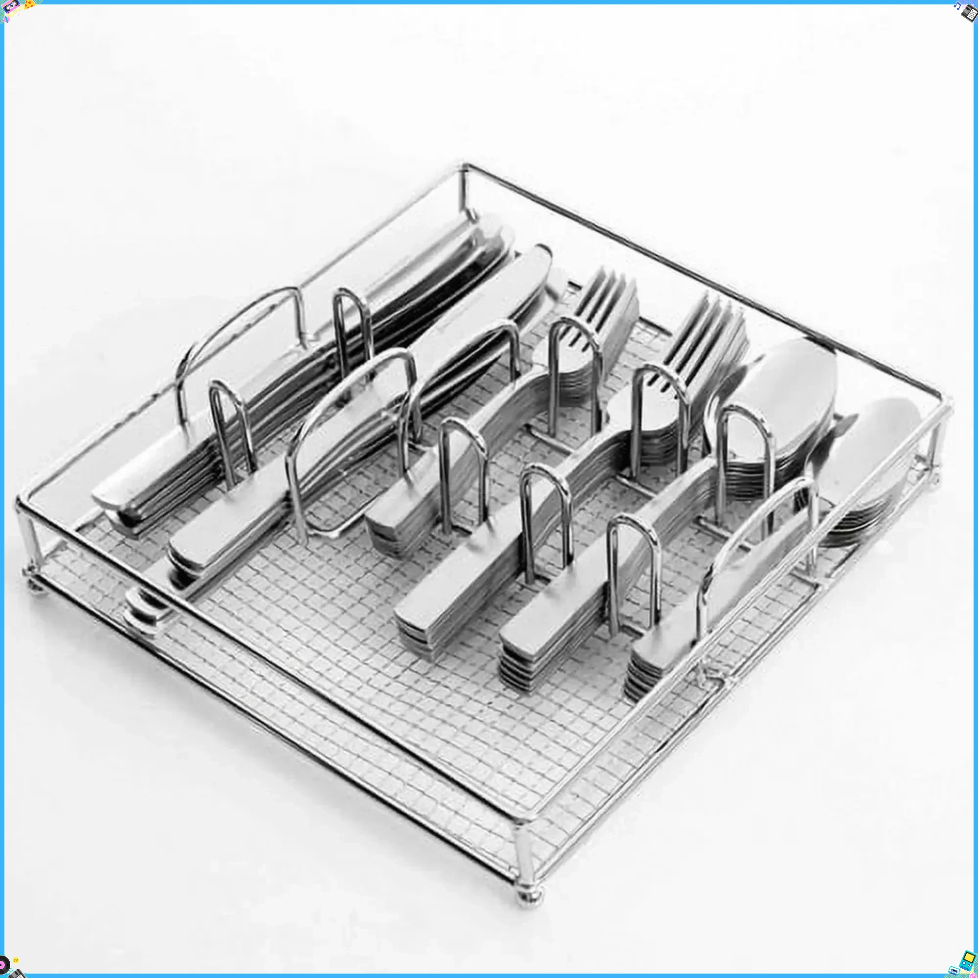 Набор столовых приборов из 61 предметов с Caddy |   Столовые приборы из нержавеющей стали |   для дома/свадьбы/подарки