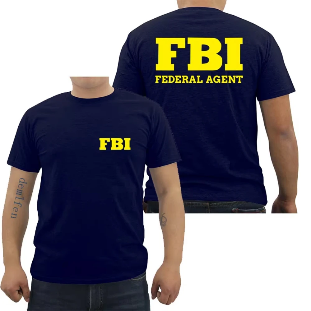 2026 Summer Federal Agent Bureau Investigation FBI TShirt Men Government Agent Secret Service T-shirt Funny Cotton O Neck Tshirt