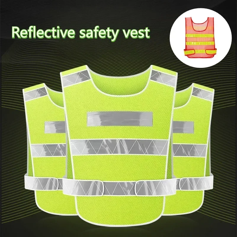 

Reflective Safety Vest Breathable Safety Clothing Adjustable Sleeveless Security Jacket Work Clothes for Outdoor Running Sports