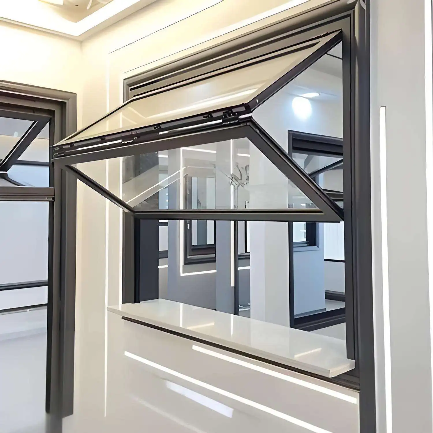 Household Saves Space Glass Window Horizontal or Vertical Folding Saves Space Windows Durable High Quality Manual Windows