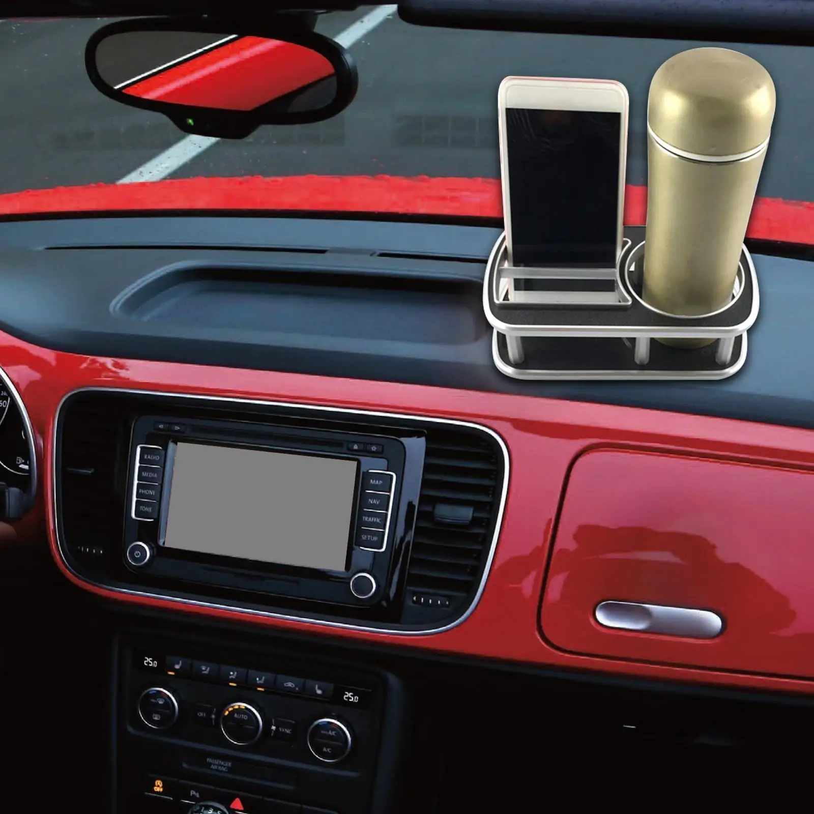 Car Cup Holder Phone Stand Fittings Easy to Install Dashboard Water Cup Holder