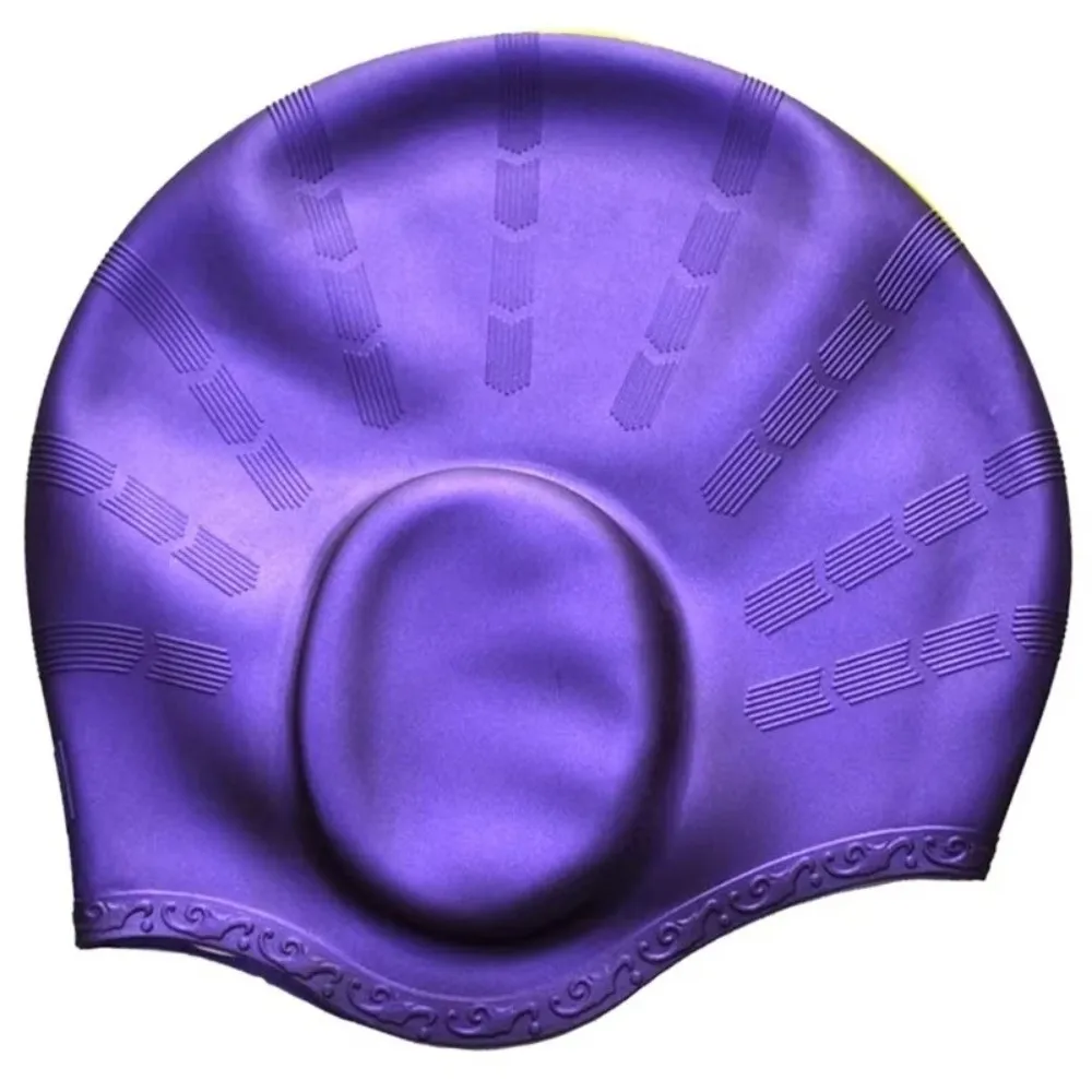 Pool-Kappe mit Ohrschutz, Silikon-Schwimmkappe, Wasserdichte Schwimmkappe, Rutschfeste Große Schwimmkappe für Kinder – Detail 6