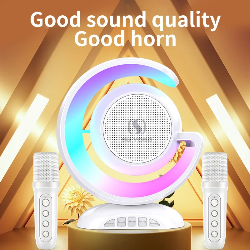 New YS110 120W High Power Portable Speakers Karaoke Dual Microphone Bluetooth Audio Smart External K Song Device