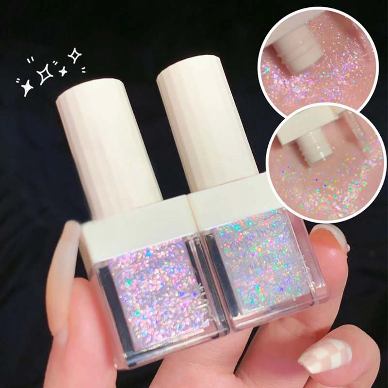 Fine Glitter Liquid Eyeshadow Super Shiny Eye Corner Brightening Highlight No-Makeup Look Silky Smooth Long-Lasting Glitter Lyin