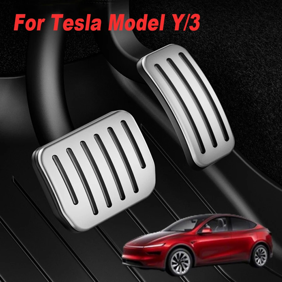

For Tesla Model Y Juniper 2025 2026 Upgrade Foot Pedal Pads Non-slip Accelerator Brake Rest Performance Aluminum Mats Cover