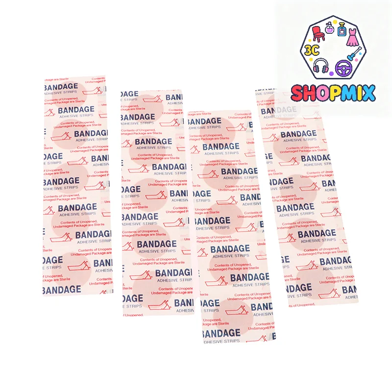 

100Pcs Mini Waterproof Band Aid Round Small Wound Dressing Medical Tape Adhesive Bandage Wound Fixation Tape
