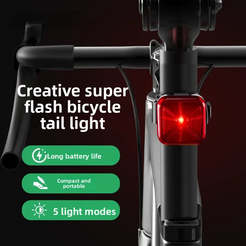 

Bicycle Rear Light 5 Model Bicycle Tail Light IP64 Waterproof Road Mountain Bike Taillight Recharge Cycling Warning Lamp
