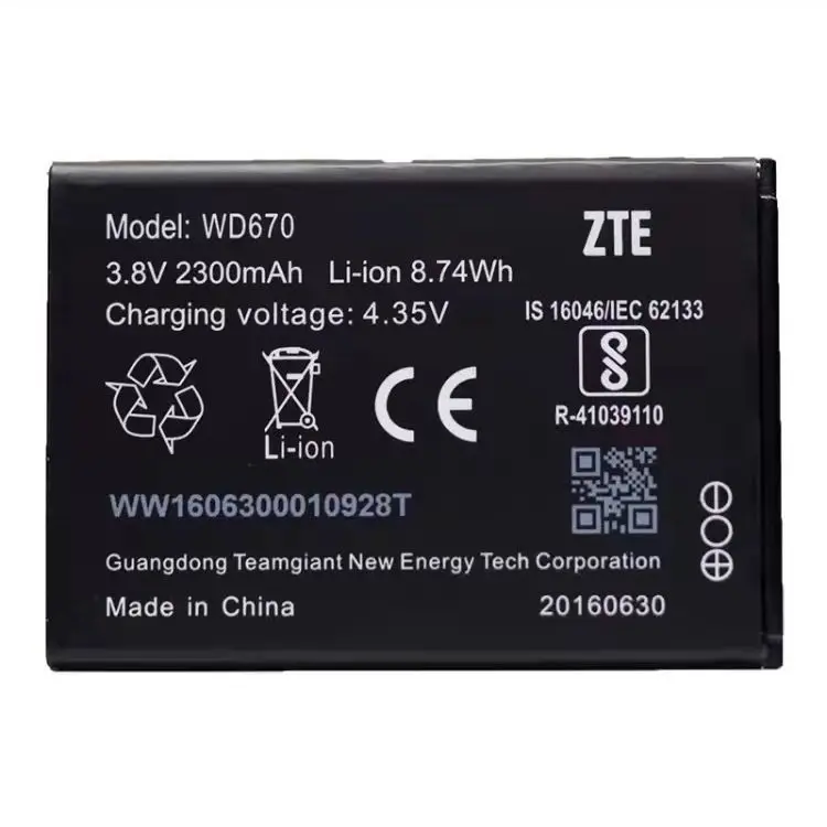 10pcs New 2300mAh For ZTE WD670 Body 2 Body2 Tele2 KB-OSH150-2300 Tele 2 OSH-150 4G LTE Pocket WiFi Router Battery