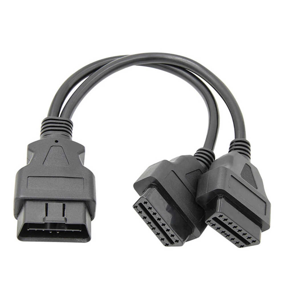 Obd2 1 to 2 extension cable obd2 splitter 16 Pin OBDII splitter Car 16 Pin OBDII Male to Dual Female Y-Splitter obd splitter