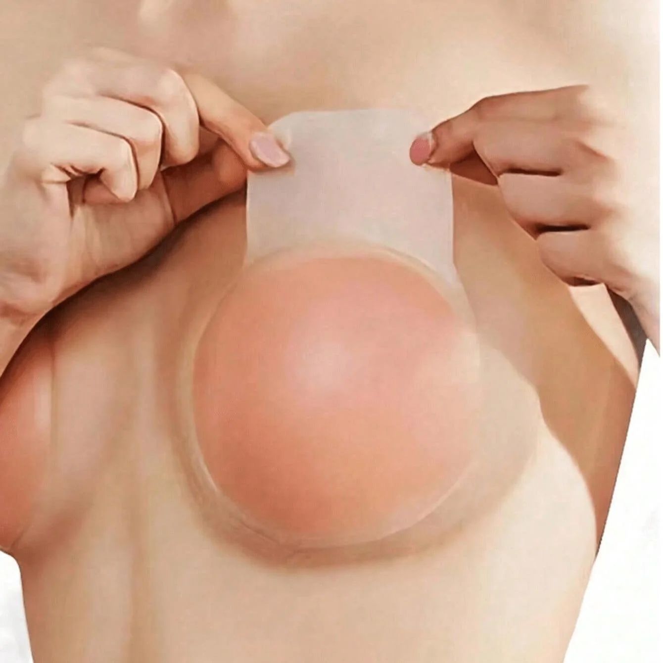 2 pieces/set of round women's silicone breast patches, ultra-thin anti protrusion solid adhesive breast patches