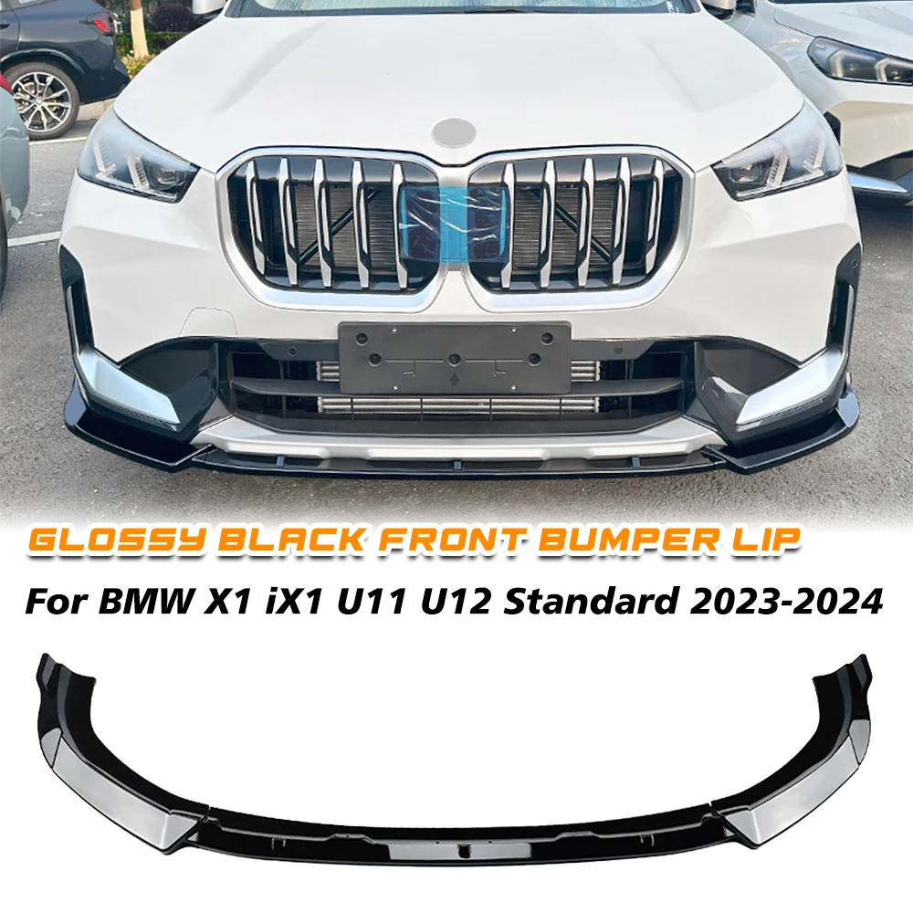 

Front Bumper Splitter Lip Blade Chin Spoiler For BMW X1 iX1 U11 U12 Standard 2023-2024