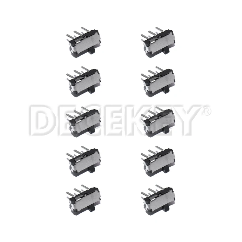 10PCS MSK-22D18 MINI Slide Switch 2P2T DPDT DIP 6Pin Side Slide Mini Toggle Switches Micro Slide Switches Black