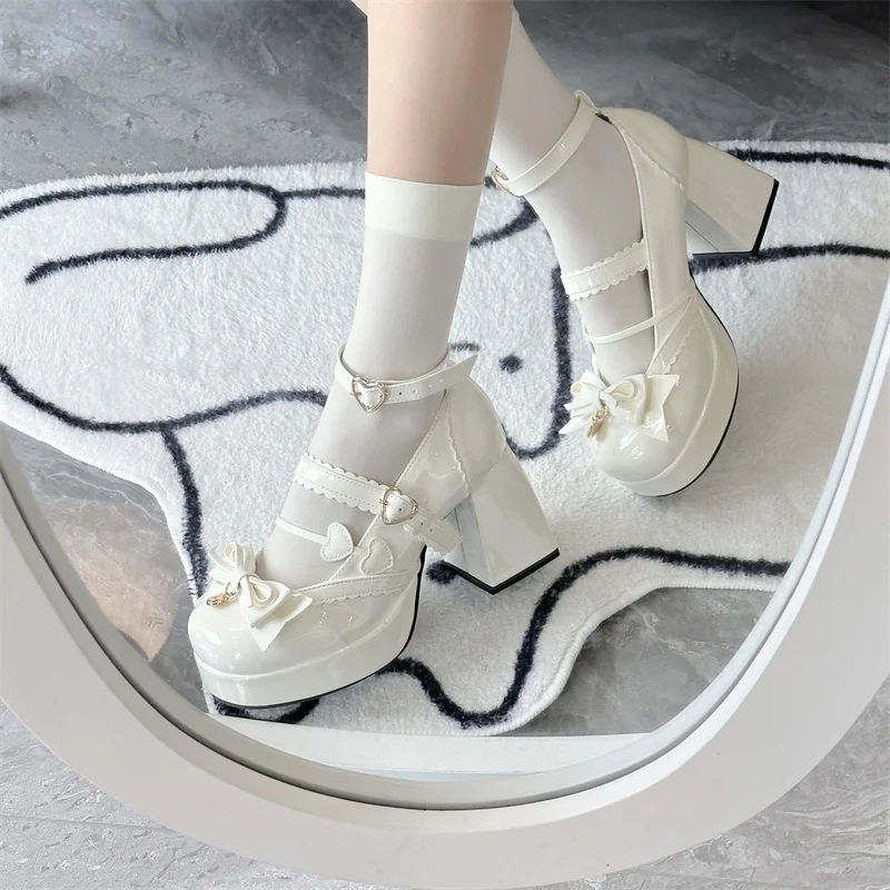 Cosplay Lolita Sweetheart Love Song High Heels Original Round Head Cute Student Elegant Women Loli Tea Party Single Shoes