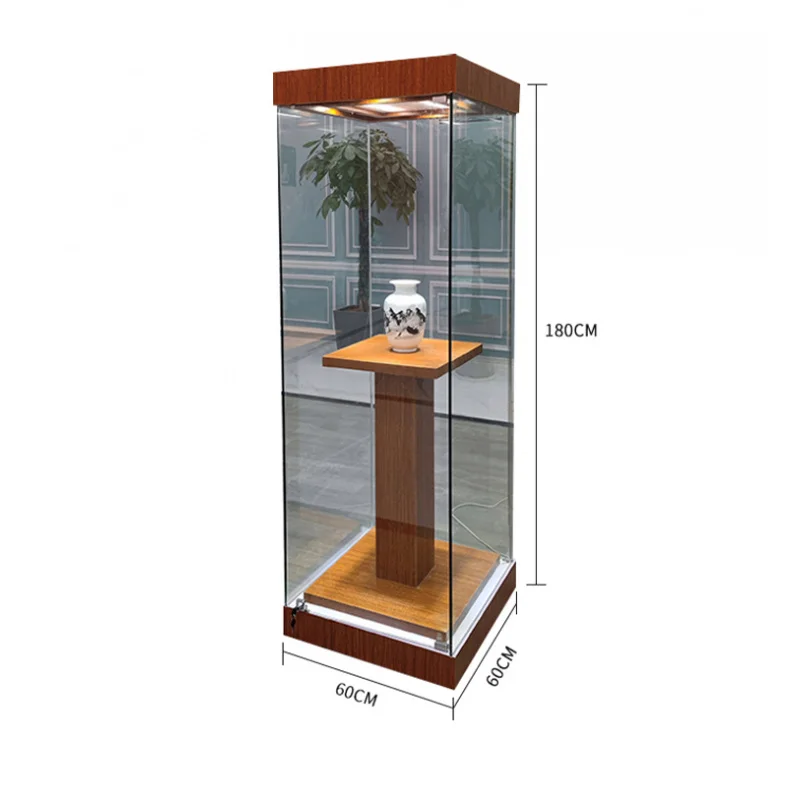 [Customized]led Museum light jewelry display acrylic museum vitrine display glass display cabinet with LED lights