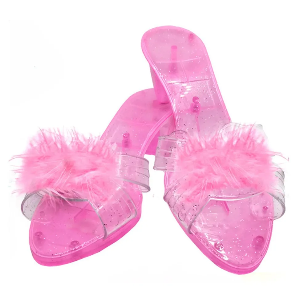 

Ролевые игры в дом, туфли принцессы с кристаллами для сцены, маскарада, имитация макияжа, детские украшения для особых случаев