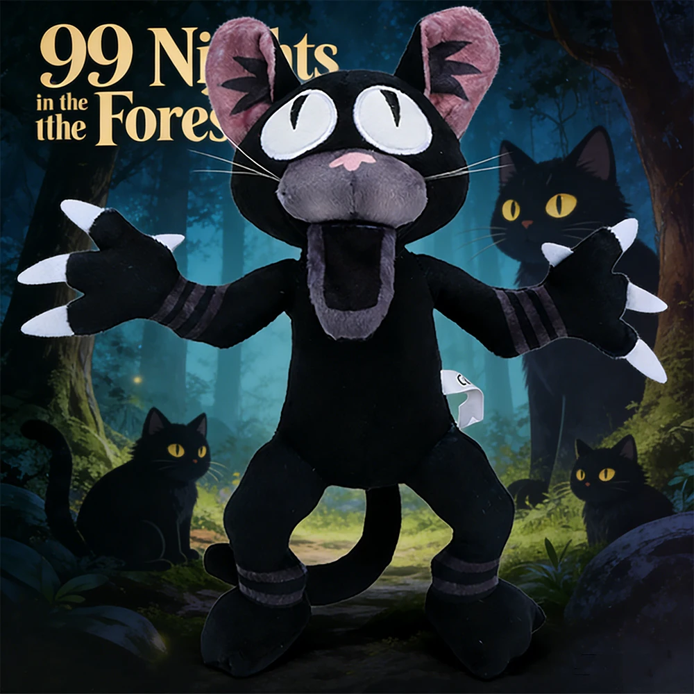 

26cm 99 Nights In The Forest Cat Plush Toys Movie Stuffed Animals Cat Toys Fans Birthday Gifts Toys for Kids Halloween Gifts