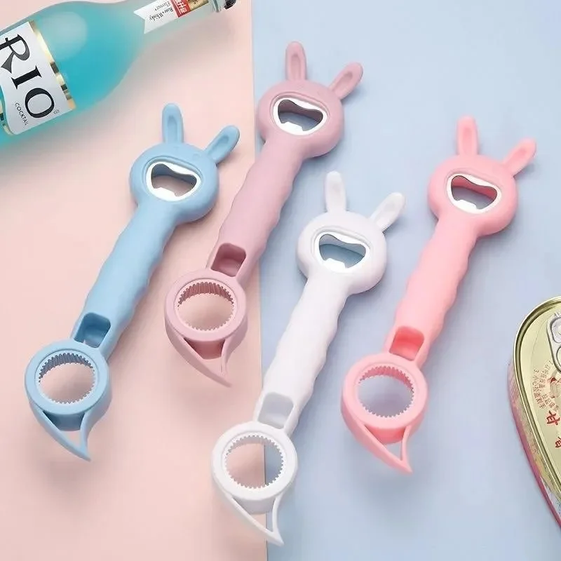 1/2/3/4pcs Multifunctional Bottle Opener–Opens Beer,Coke,Can,Jar Lid Durable Kitchen Tool,Lovely&Powerful Life