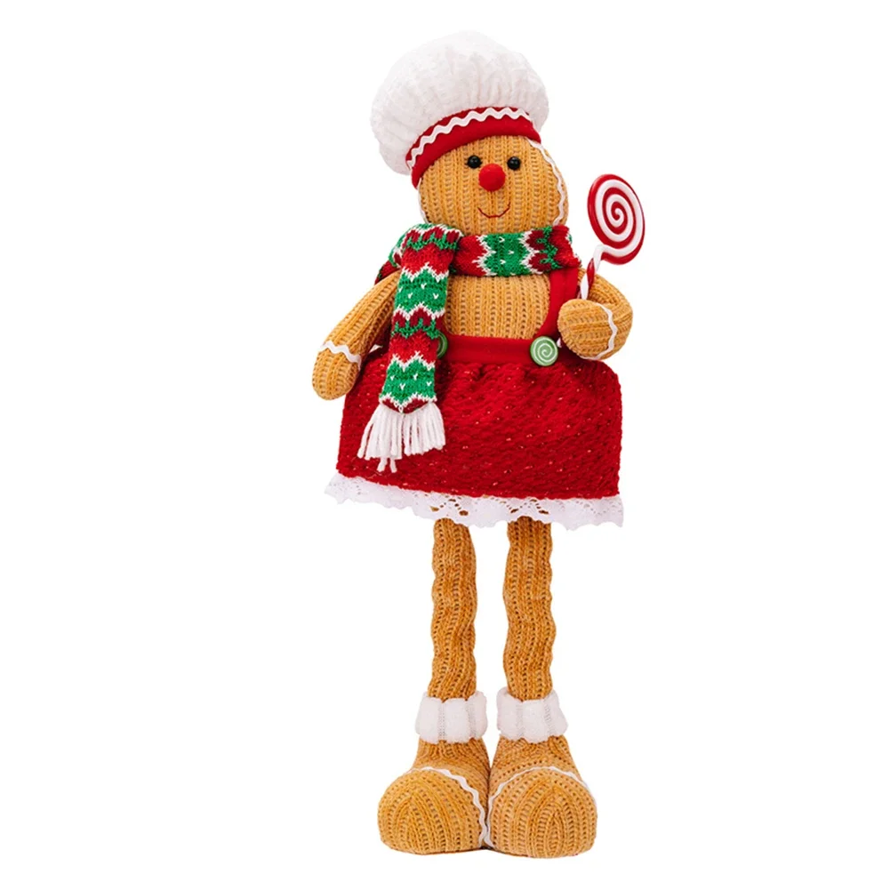 1pc Christmas Bread Man Hanging Ornaments Long-legged Gingers Bread Man Doll Mini Gingers Bread Man Pendant Christmas