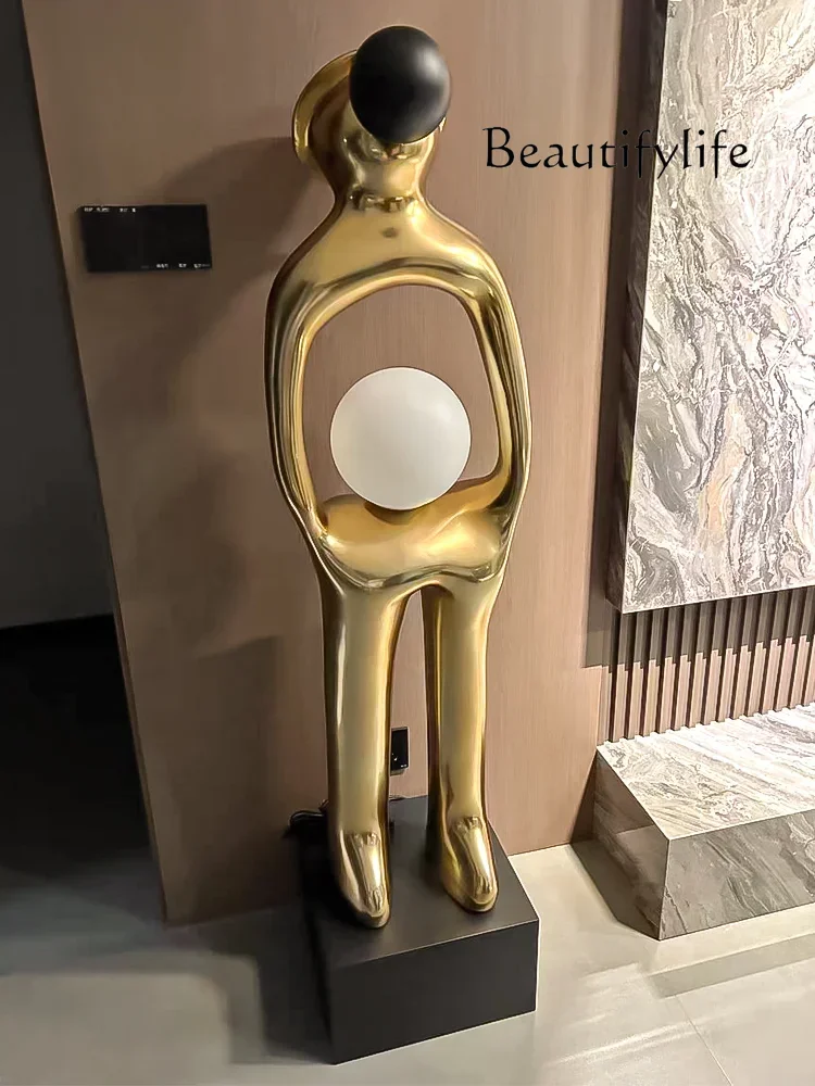 

Humanoid Art Sculpture Hotel Lobby Exhibition Hall Light Luxury FRP Decoration Fat Decoration